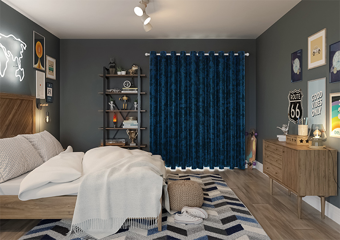 Cyrus Crushed Velvet, Royal Blue - Made to Measure Curtains - Image 15